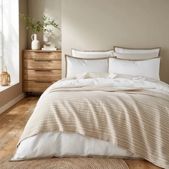 Stripe Bedspread - Green, Cotton image