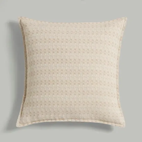 Waffle Cushion Cover with Zip - Natural, Cotton