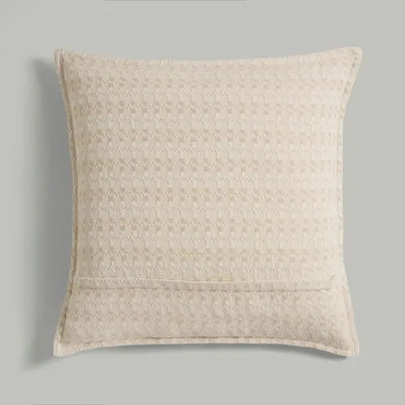 Waffle Cushion Cover with Zip - Natural, Cotton