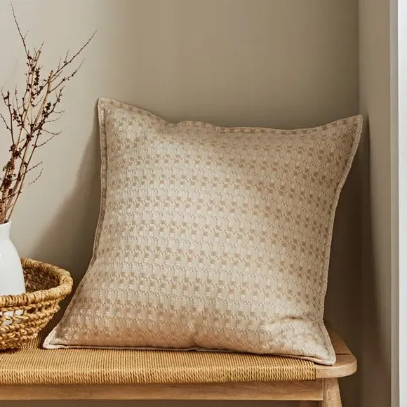 Waffle Cushion Cover with Zip - Natural, Cotton image