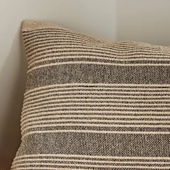 Woven Stripe Cushion Cover - Natural, Cotton