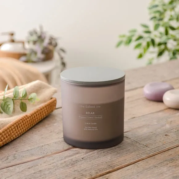 XL Multi Wick Candle - Grey Glass