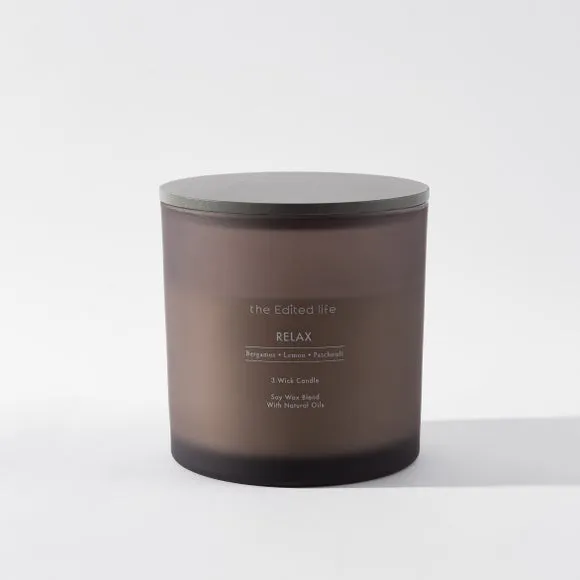 XL Multi Wick Candle - Grey Glass
