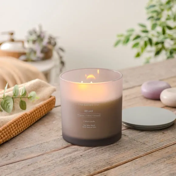 XL Multi Wick Candle - Grey Glass image