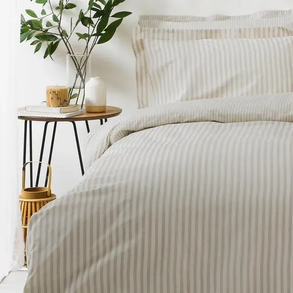 Reversible Duvet Cover Set - Natural, Cotton