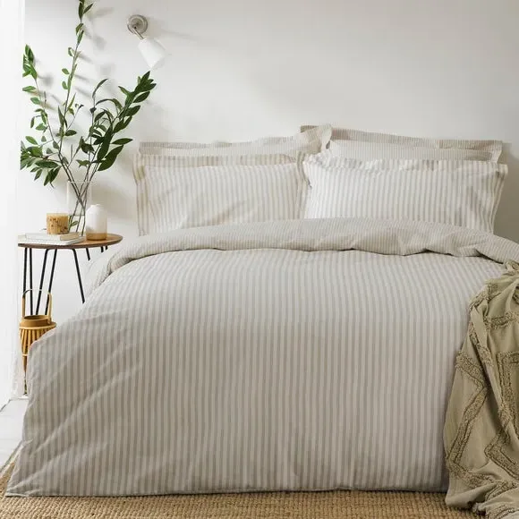Reversible Duvet Cover Set - Natural, Cotton