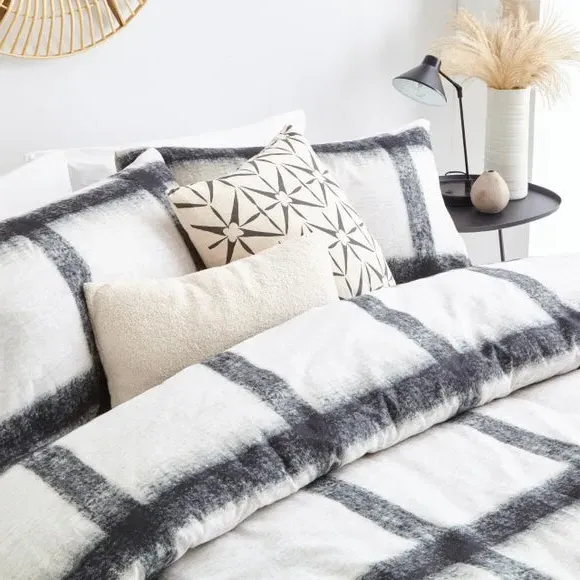 Stripe Duvet Cover Set - Navy, Cotton