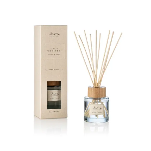 100ml Reed Diffuser - Amber & Vanilla, Glass image