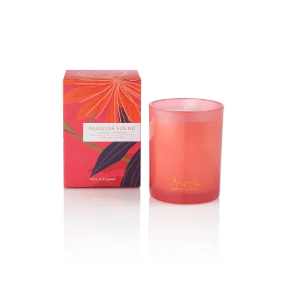 Paradise Found Scented Candle - Pink Glass