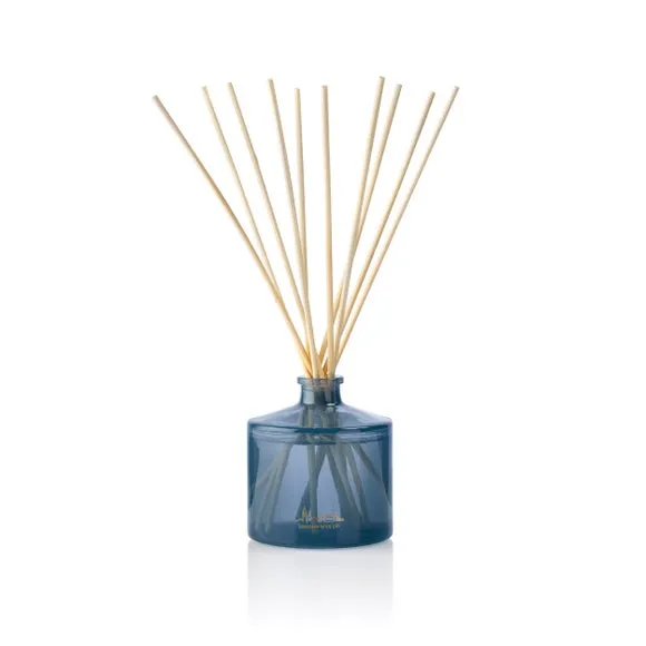 Reed Diffuser with Wooden Reeds - Blue, Glass