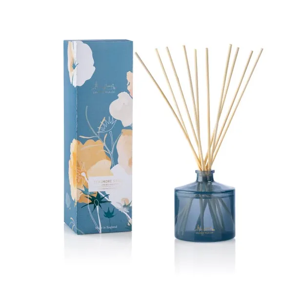 Reed Diffuser with Wooden Reeds - Blue, Glass