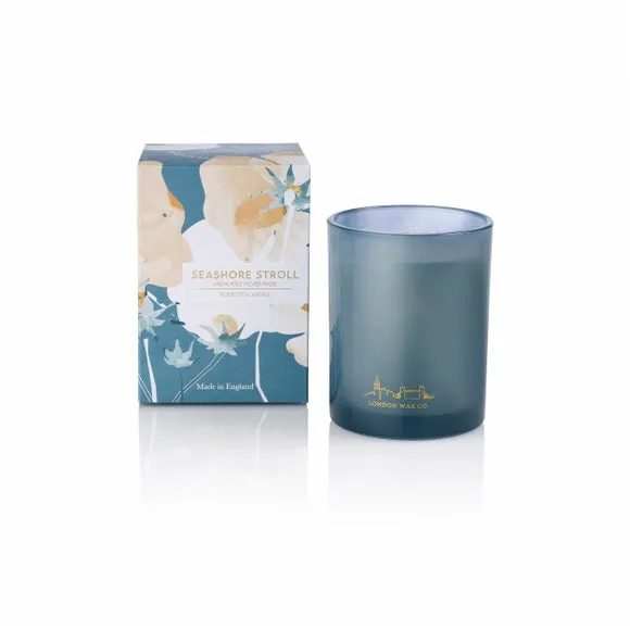 Scented Candle with Glass Jar - Blue