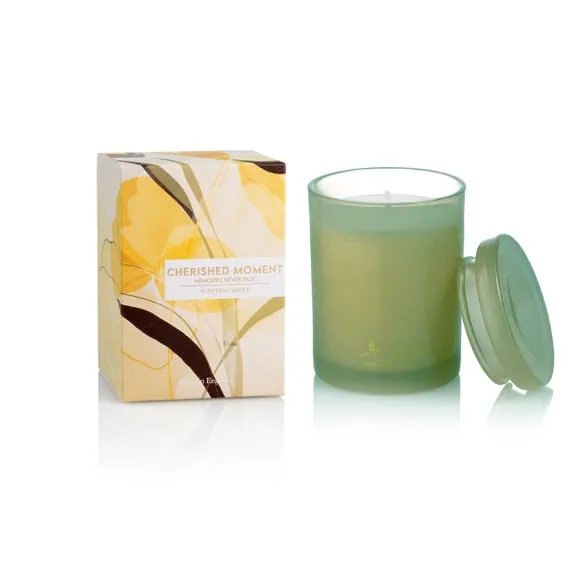 Scented Candle with Glass Jar - Green