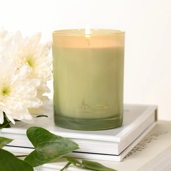Scented Candle with Glass Jar - Green image