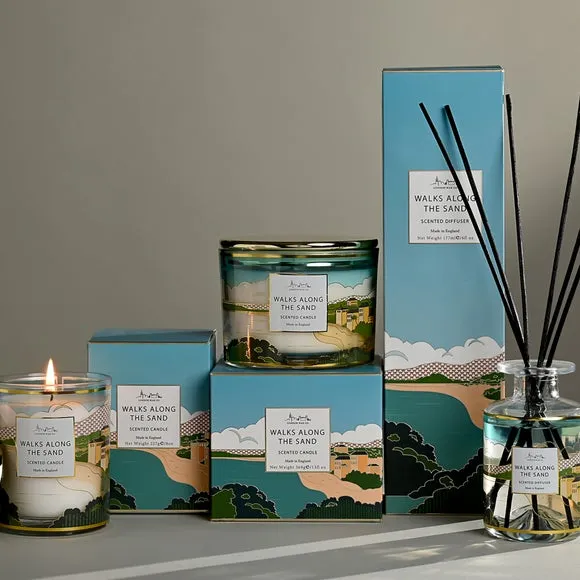 Scented Candle with Glass Jar - Multicolor