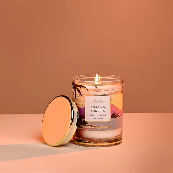 Scented Candle with Glass Jar - Multicolor image