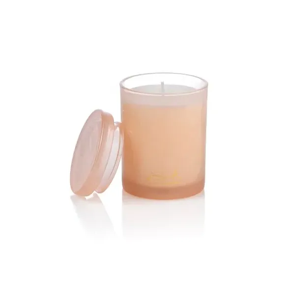 Scented Candle with Glass Jar - Peach, Soy Wax