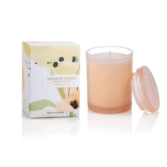 Scented Candle with Glass Jar - Peach, Soy Wax