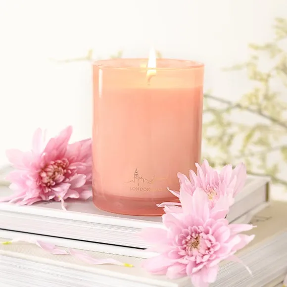 Scented Candle with Glass Jar - Pink image