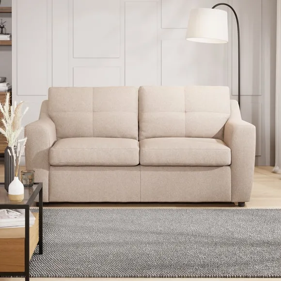 2-Seater Sofa Bed with Storage - Oatmeal, Fabric