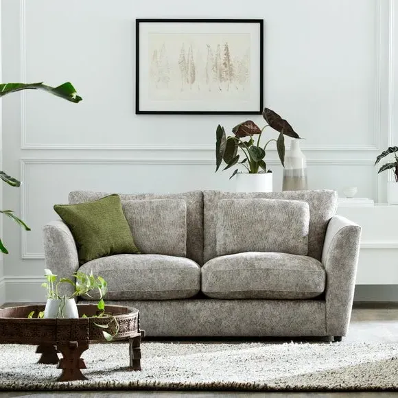 2-Seater Sofa with Bolster Cushions - Mink, Chenille image