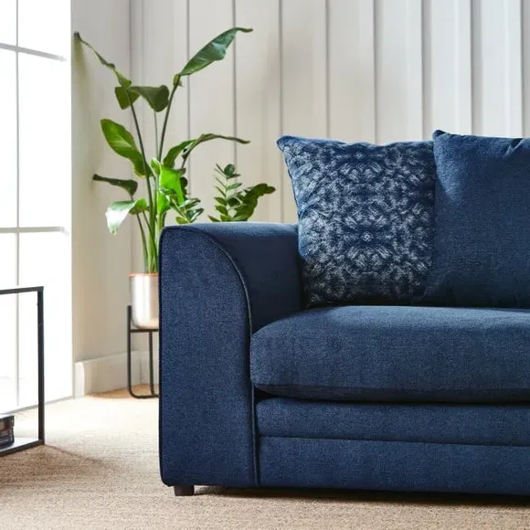 2-Seater Sofa with Scatter Cushions - Navy