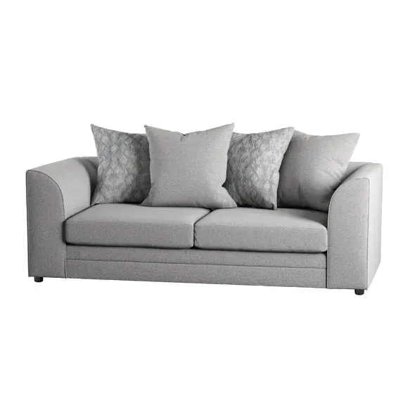 3-Seater Sofa with Scatterback - Grey, Chenille