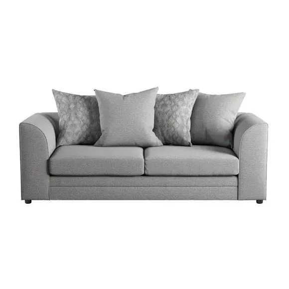 3-Seater Sofa with Scatterback - Grey, Chenille