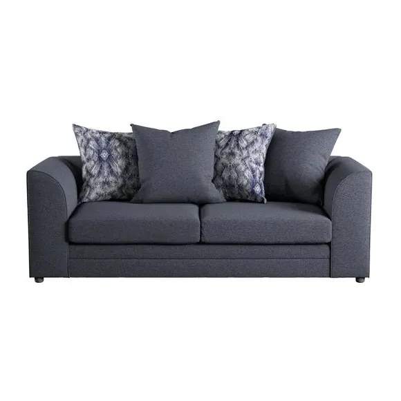 3-Seater Sofa with Scatterback - Navy, Chenille