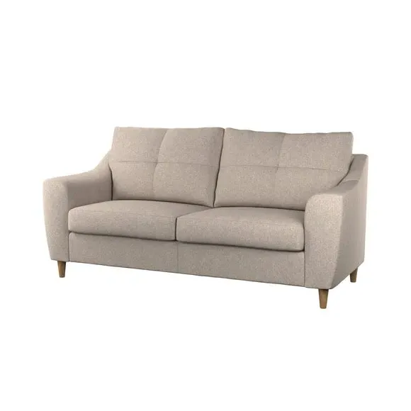 3-Seater Sofa with Textured Weave - Oatmeal