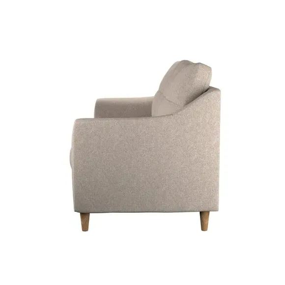 3-Seater Sofa with Textured Weave - Oatmeal