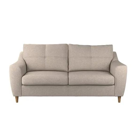 3-Seater Sofa with Textured Weave - Oatmeal image