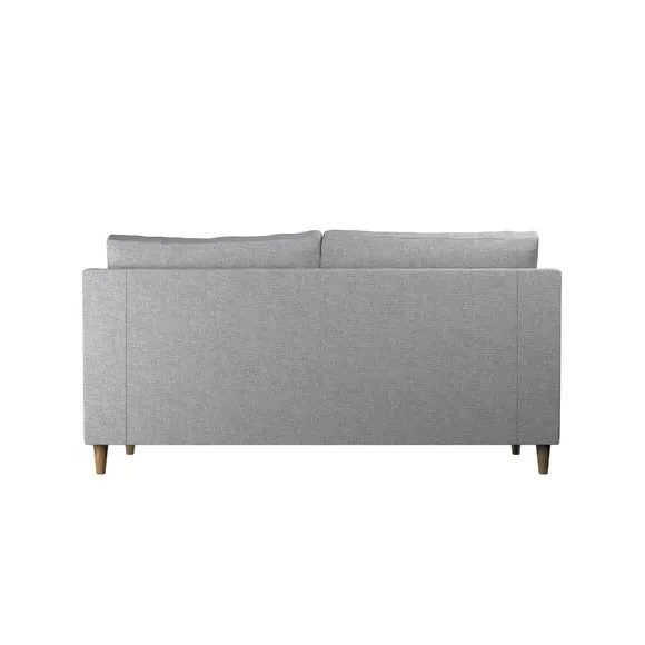 3-Seater Sofa with Textured Weave - Silver