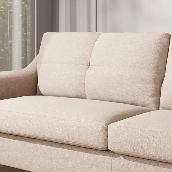 4-Seater Sofa with Textured Weave - Oatmeal