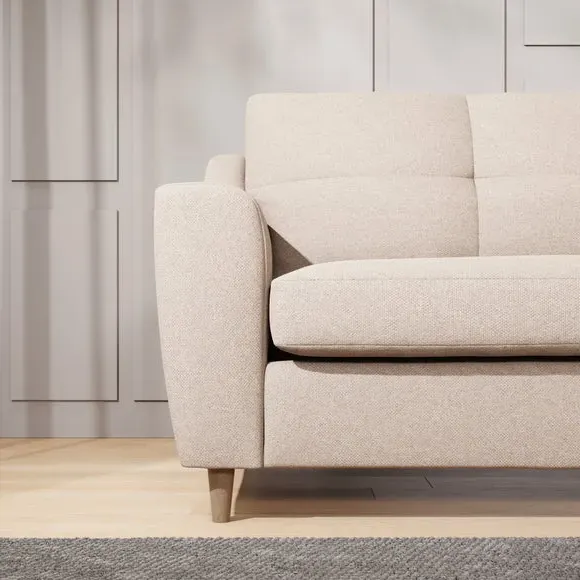 4-Seater Sofa with Textured Weave - Oatmeal