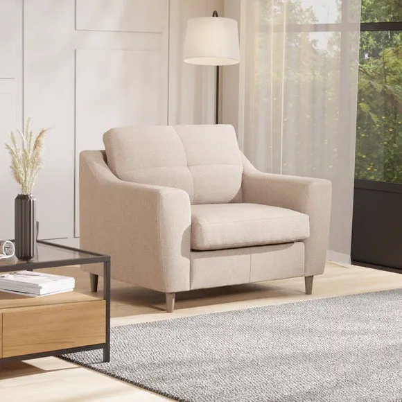 Compact Snuggle Chair - Oatmeal, Textured Weave image