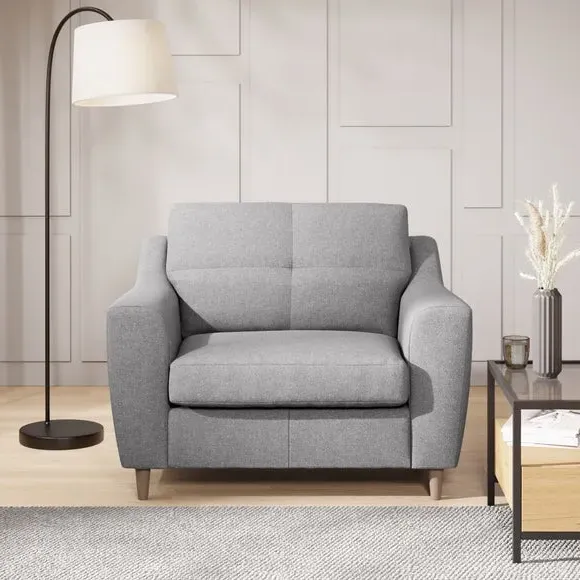 Compact Snuggle Chair - Silver, Textured Weave
