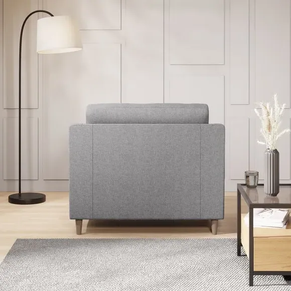 Compact Snuggle Chair - Silver, Textured Weave