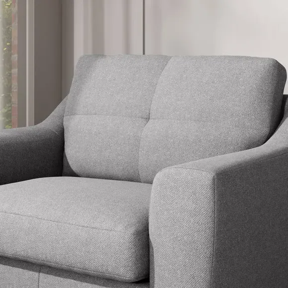Compact Snuggle Chair - Silver, Textured Weave