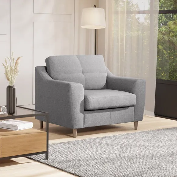 Compact Snuggle Chair - Silver, Textured Weave