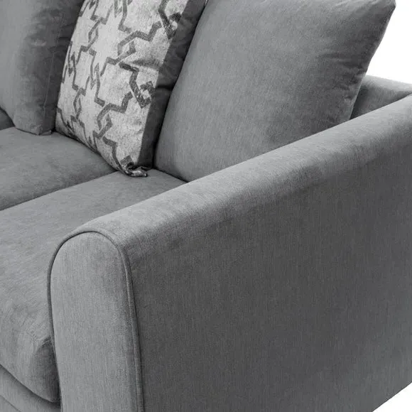 Corner Chaise Sofa - Grey, Chenille