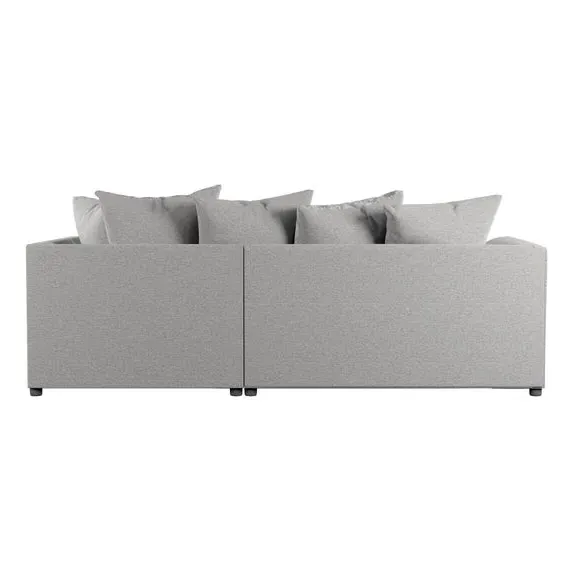 Small Corner Sofa with Chaise - Grey, Chenille