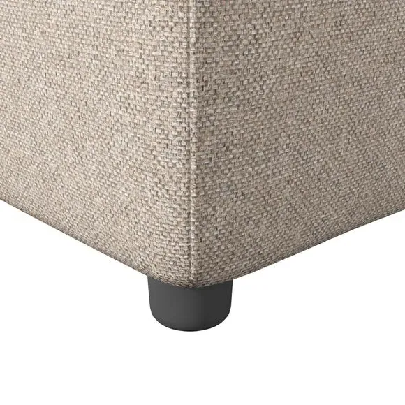 Storage Footstool with Seating - Oatmeal, Fabric