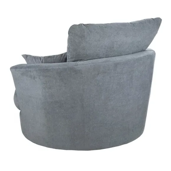 Swivel Chair with 360° Rotation - Grey, Chenille