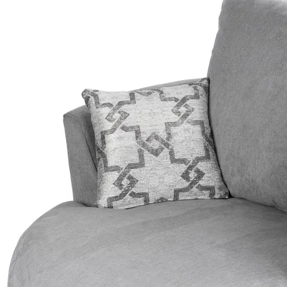 Swivel Chair with 360° Rotation - Grey, Chenille