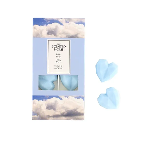 Heart-Shaped Wax Melts Fresh Linen - Blue