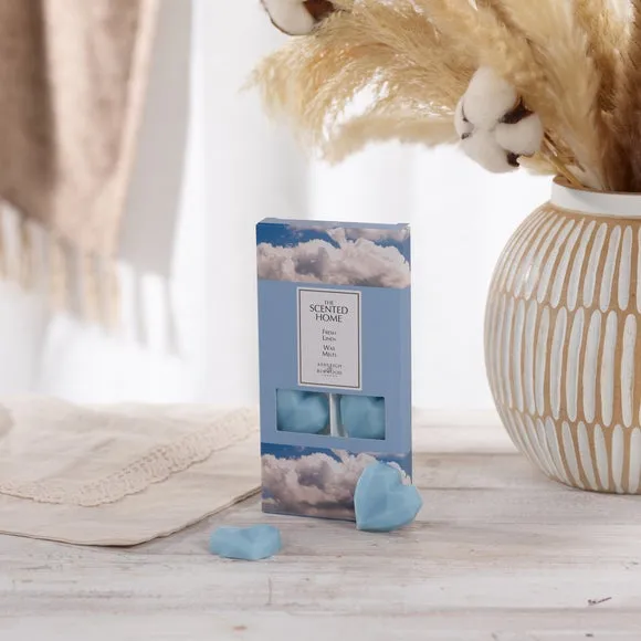Heart-Shaped Wax Melts Fresh Linen - Blue image