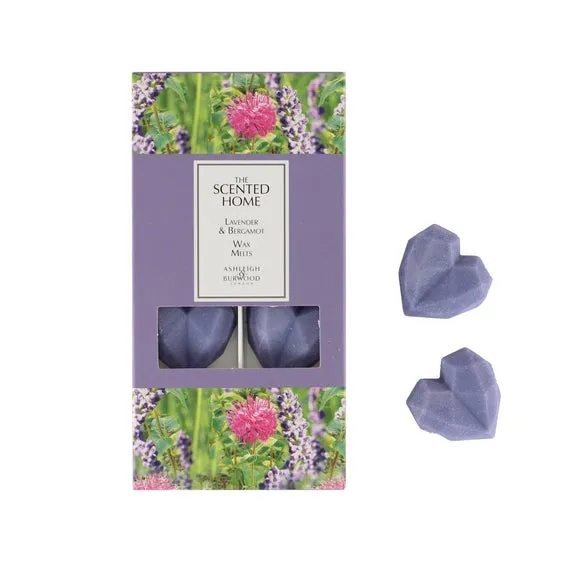 Heart-Shaped Wax Melts - Purple, Lavender Bergamot