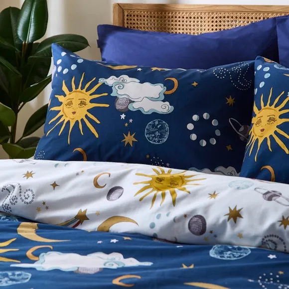 Duvet Cover & Pillowcase Set - Navy, Cotton