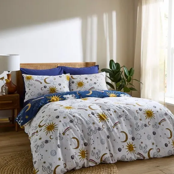 Duvet Cover & Pillowcase Set - Navy, Cotton